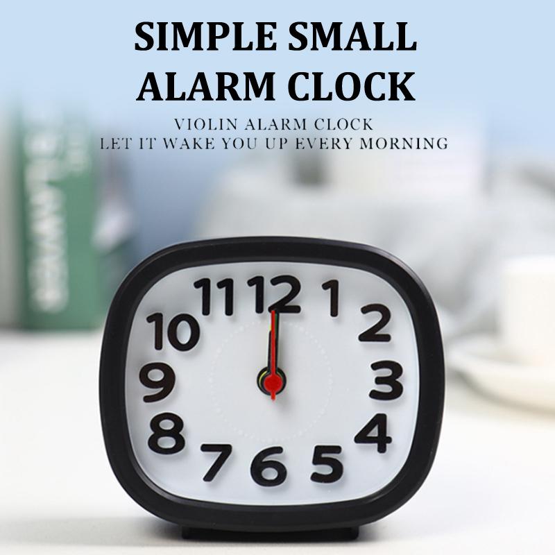 Sveglia Quadrata Creativa Senza Ticchettio Numero Silenzioso Orologi da Camera Comodino Ufficio Arredamento Casa Orologi al Quarzo a Batteria