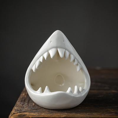 Ceramics Shark Storage Ashtray Crafts Living Room Entrance Office Deco Accessories Ashtray For Car Birthday Gift For Boyfriend