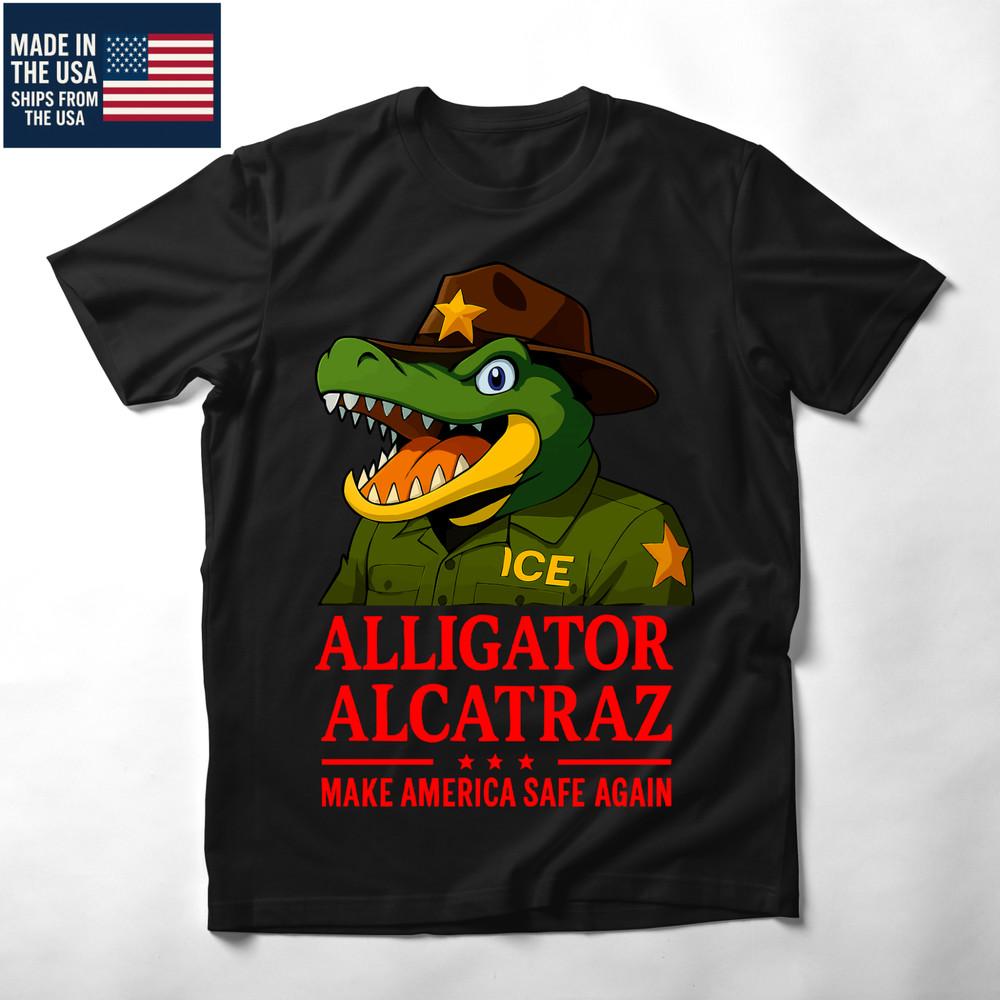 Alligator Alcatraz Ice Nature’s Own Border Patrol Men Women T-Shirt Anime Style Unisex T-Shirt XXXXL