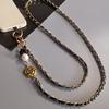 Camellia Crossbody Phone Rope Metal Chain Mobile Phone Strap  Hanging Ornaments