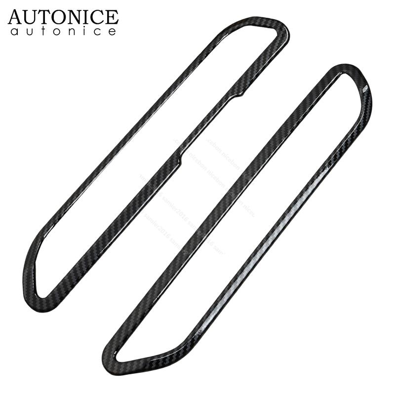 2pc Carbon Fiber Color Rear Fog Light Lamp Cover Fit for Ford Explorer