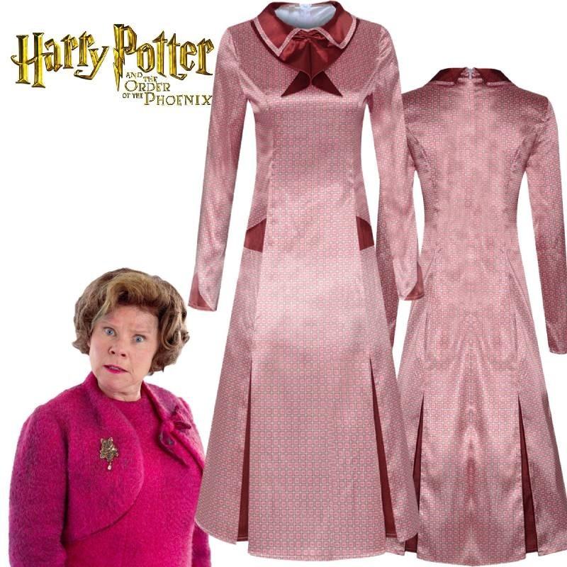 Costume Cosplay Dolores Umbridge a Tema Halloween Pesca Leslie Role Play Anime