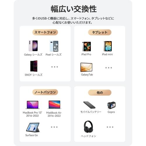 NIMASO USB-C & USB-C 2.0 Cable (3.0m Gray) Type C PD Compatible 60W 3A Fast Charging Heavy Duty Nylon Braid Compatible with iPhone15Pro, iPhone15ProMa