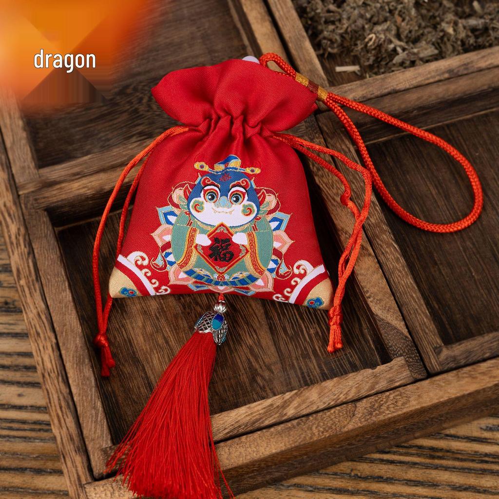 Chinese Zodiac Sachet: Ancient-Style Hanging Ornament with Tassel Perfume Bag