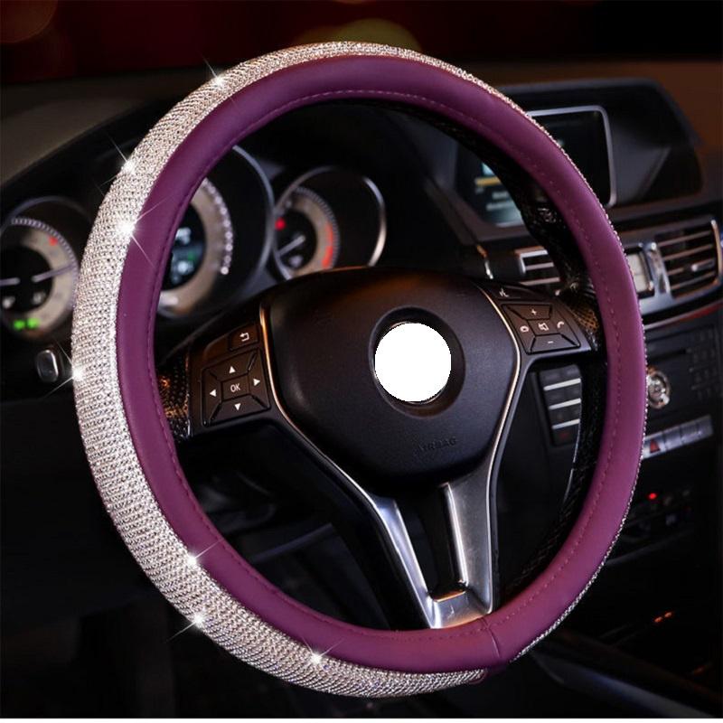 

Рулевое колесо автомобиля бриллиантовая оплетка универсальная посадка сверкающие стразы противоскользящая StyleG