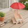 Baizihuahu Squirrel Feeder with Umbrella, Feeders for Outside, Picnic Table Feeder, Chipmunk Hold Corn, Corn Cob, Peanut Garden Yard Patio Tree Decor