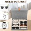 Sunglasses Storage Organizer Eyeglasses Display Case Holder Eyewear Storage Box Glasses Jewelry Holder with Magnetic Closure