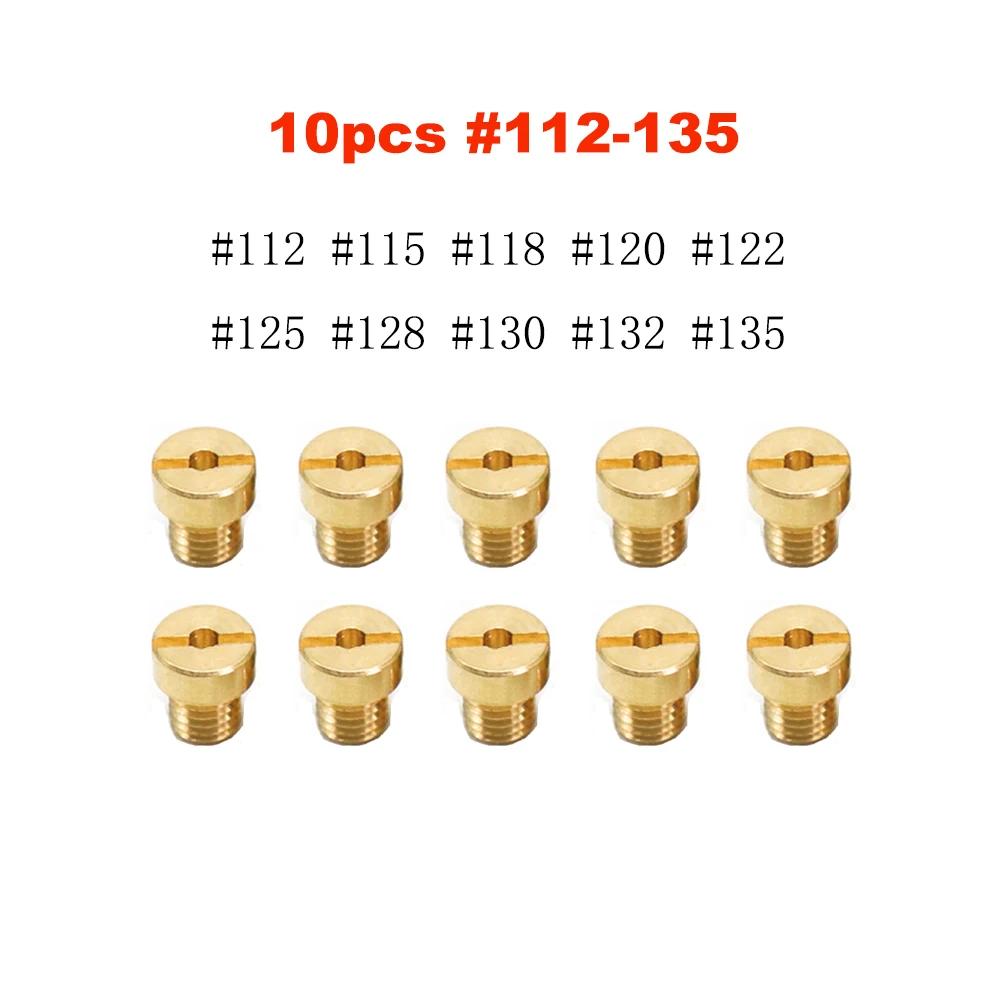 

10pcs and 12pcs Main Jet M5 For Dellorto SHA SHB UA UB PHBG VHB-CS VHBT-CS #30-135 PHBG CarburadorJet Kits Carburetor Gicleur 10pcMain jet 112-135