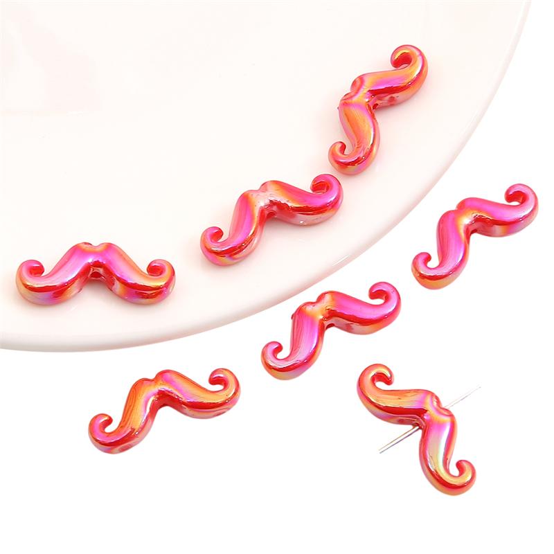 

10шт акриловые бусины Подвески для бороды бусины для изготовления браслетов и ожерелий ювелирных изделий красный