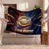 Montreal Canadiens Flannel Blanket, Custom Name Text Personalized Soft Throw Blanket Home Decor Gift