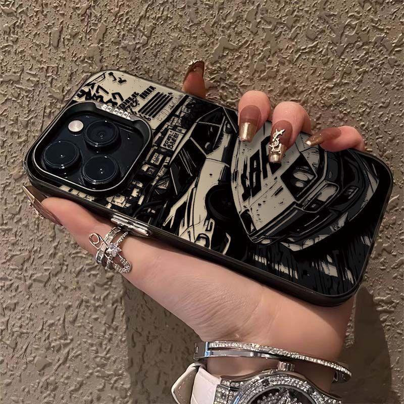Super Cool Retro Sports Car iPhone Case For iPhone 16 15 14 13 12 11 Pro Max XR XS MAX 7 8 PLUS MINI INS Transparent Cover