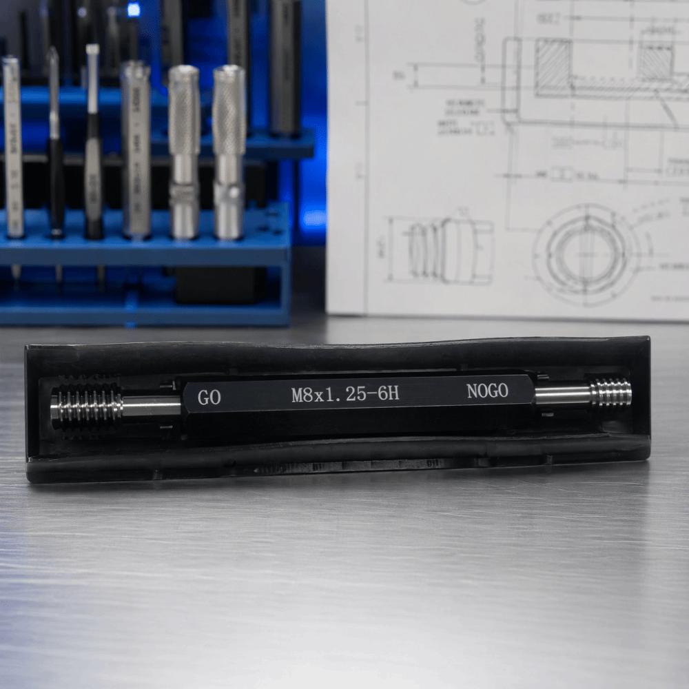 6H Tolerance Thread Gage 90mm Length Metric Thread Gauge Steel Thread Gauge  Measurement Tool