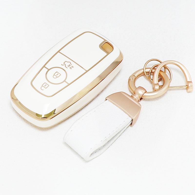 Auto Shell Fob For Ford F-150 F-250 F-350 F-450 F-550 Raptor F150 Fusion Mustang Kuga Ecosport Explorer Tpu Car Key Case Cover
