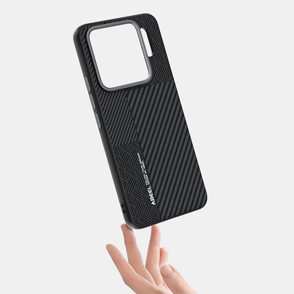 ABEEL For Xiaomi 15S Pro Case PC+TPU+Aluminum Alloy+PU Leather Phone Cover Compatible with MagSafe