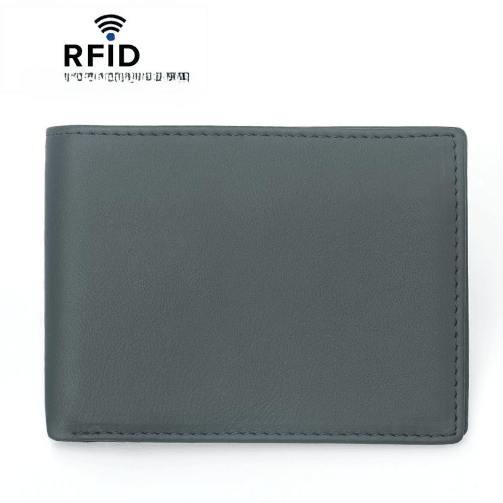 New Men's Wallet RFID Zipper Multi-card Position Short Wallet Change Bag