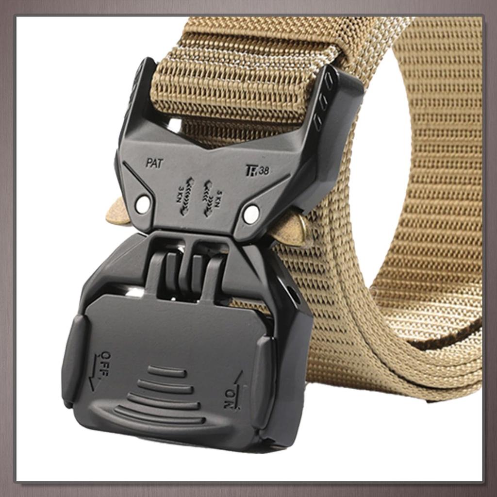 Side BP658 [One Limitation] Belt, Release, Outdoor, Casual, Work, Plain, One-Touch, Men's (Black)