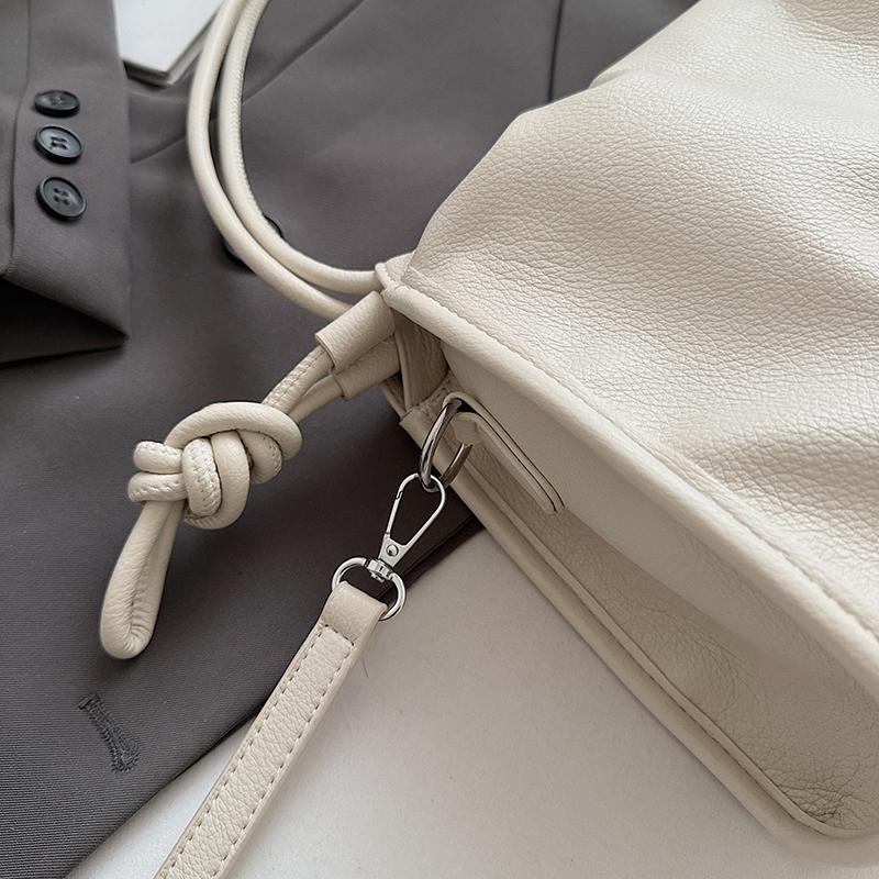 Faux-Leder-Knotenhenkel Schultertasche für Damen Mode Crossbody Handtasche Lässiger Alltagsgebrauch
