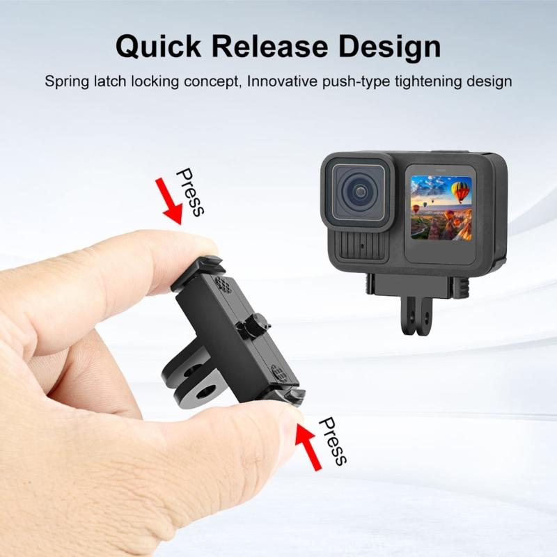 Magnetic Quick Release Mount Adapter For 12 Action Camera Aluminum 1/4In Screw Hole For Tripods Selfies Sticks
