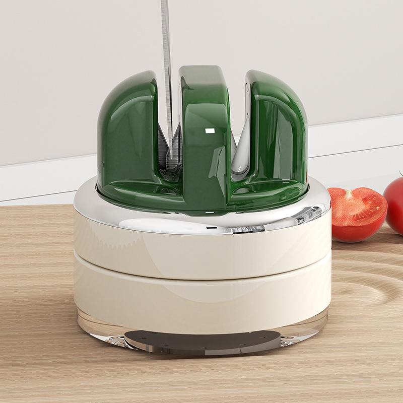 Stainless Steel Suction Cup Knife & Scissors Sharpener - New Whetstone Model for Quick Sharpening