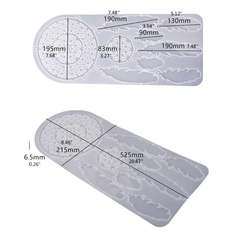 Traumfänger-Harzform. Traumfänger-Harz-Schlüsselanhängerform. Die Harzgussform lässt sich leicht zerlegen. Schmuckanhänger