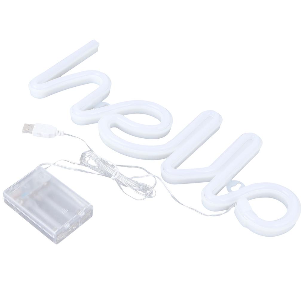 LED Neonschild Hallo Buchstaben Neonlicht Wanddeko für Hochzeitsfeier USB/Batteriebetrieben