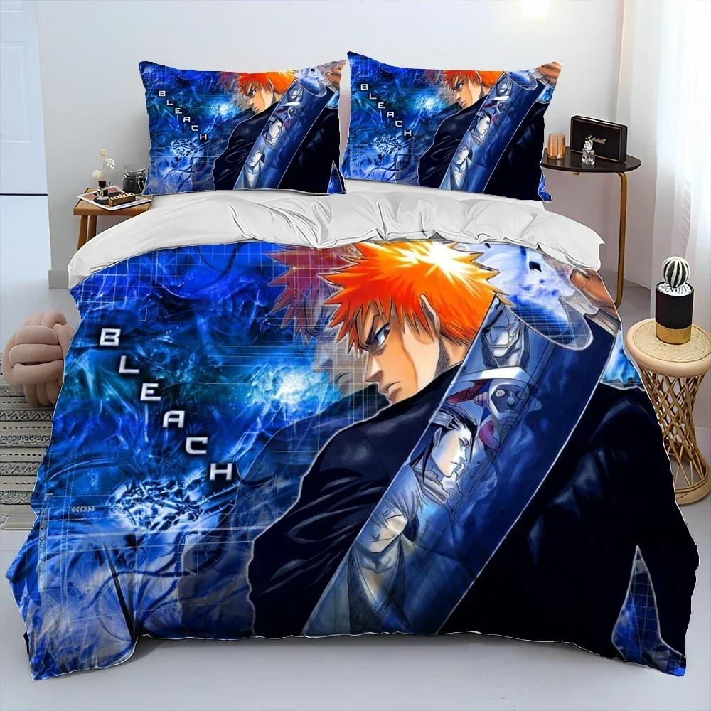 3D Anime Bleach Japan Cartoon Bedding Set Bedroom Soft Modern Bedspreads Comefortable Duvet Cover Quilt Cover And Pillowcase