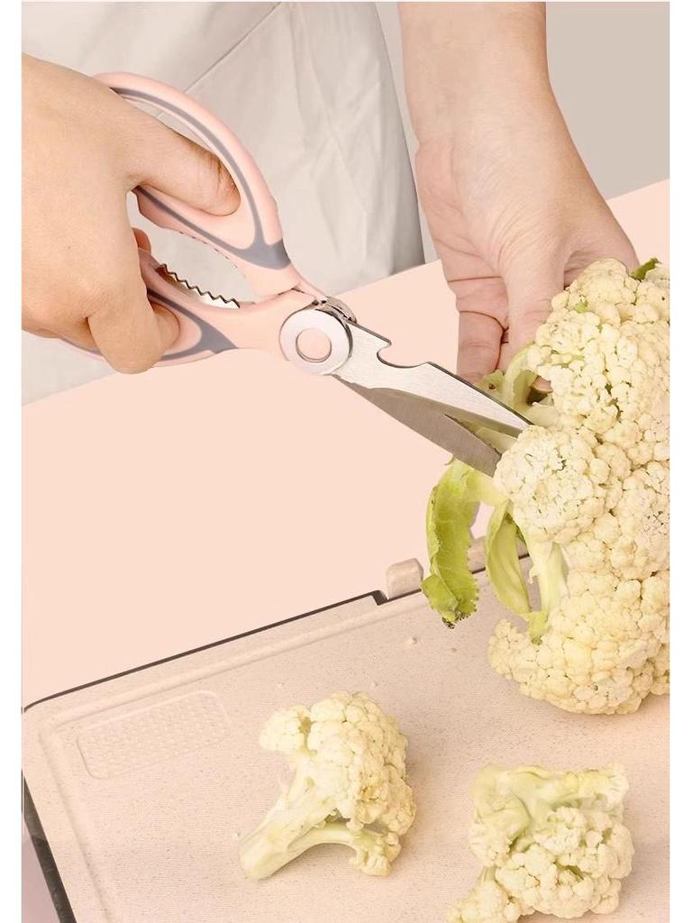 Multifunctional Kitchen Scissors: Bone Cutting, Baby Food Prep, Fish Cleaning, and Meat Grilling
