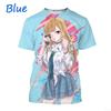 Summer Clothing Harajuku Anime Characters 3D Printed Round Neck Breathable Short Sleeved Casual Top for Men and Women