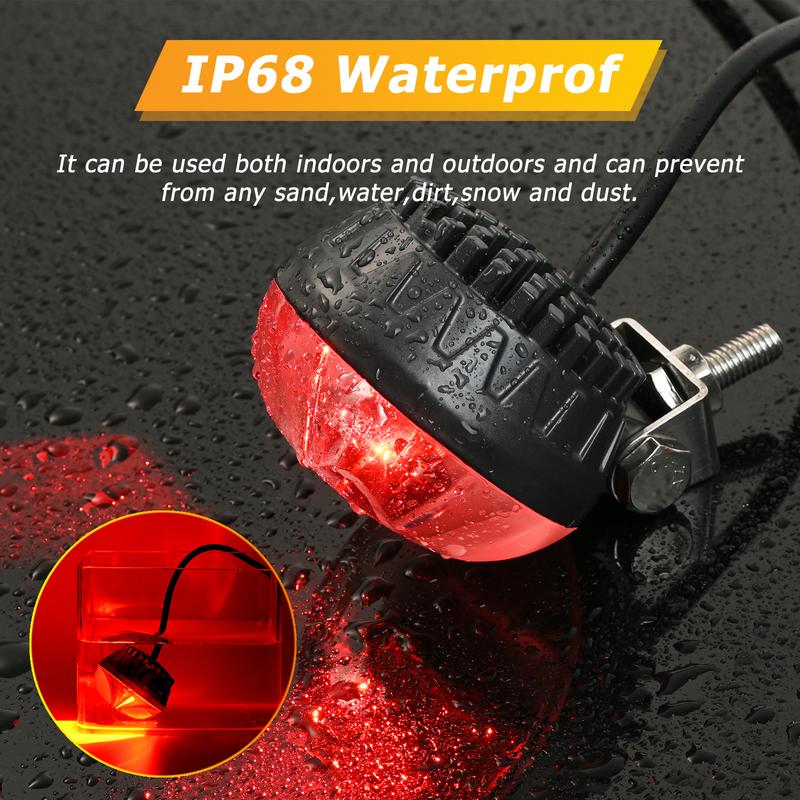Oblouk Nosník IP68 Červený Vidlicový Vozík Přívěs LED Světlo Bezpečnostní Varování Pracovní Bodová Lampa Indikátor Chodce Sklad 12V-110V