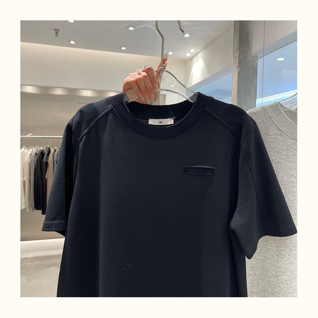 Summer 2025 Pure Cotton Round Neck Mid-Length T-Shirt Dress with Fake Pocket for Women.