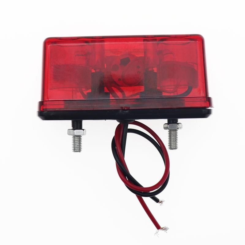 Nowy 12V 24V Led oświetlenie tablicy rejestracyjnej czerwony wodoodporny uniwersalny samochód ciężarówka przyczepa lampa tylna