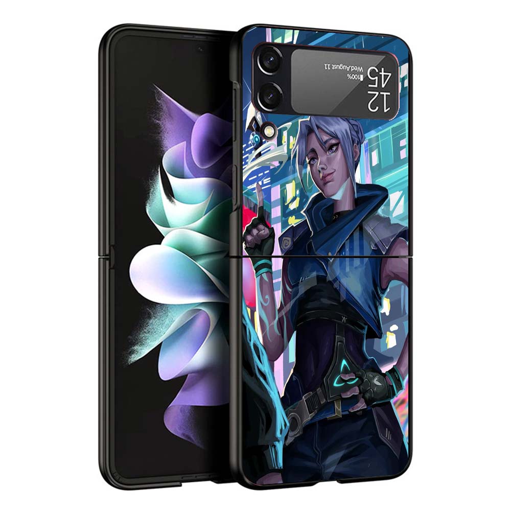 Valorant Jett Phone Case For Samsung Galaxy Z Flip7 Flip6 5G Flip5 Flip4 Flip3 ZFlip 7 6 3 4 5 Shockproof Back Cover Galaxy Z Fl