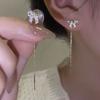 Accessories for Women Long Tassel Threader Earrings for Women Wave Shaped Simple Long Chain Earring Wedding Party Zircon Gift