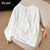 Women's Lightweight Breathable Cut-Out Knit T-Shirt