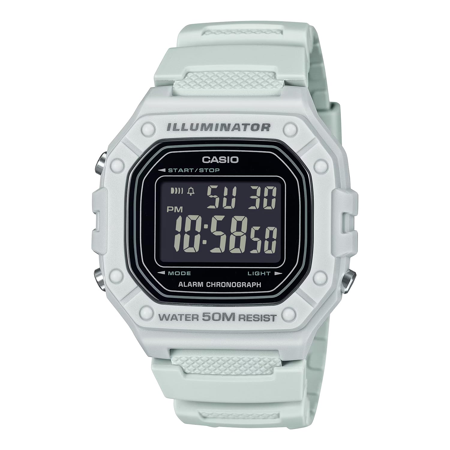 

Casio W-218 Series Standard Digital Wristwatch, Men s, Women s, Chippukashi, Overseas Model, Ice Gray W-218H-8BV, Standard