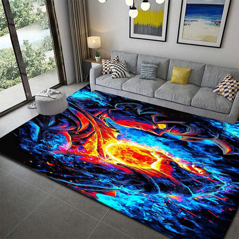 Dragon Ball Wukong Pattern Decorative Carpetanime soft washable cartoon floor carpet