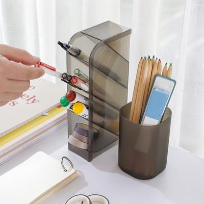 Pens Desk Organizer Makeup Brush Stand Storage Desk Pencil Holder for School Simple Stationery & Office Storage Box