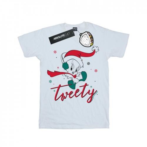 Looney Tunes Womens/Ladies Tweety Pie Christmas Cotton Boyfriend T-Shirt