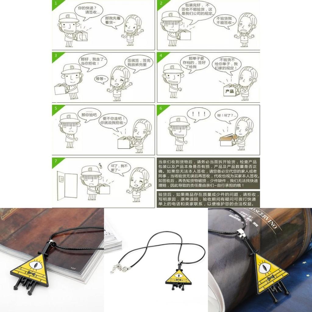 Gravity Falls Bill Pendant Chain In Alloy With Electroplated Finish For Cosplay And Daily Wear