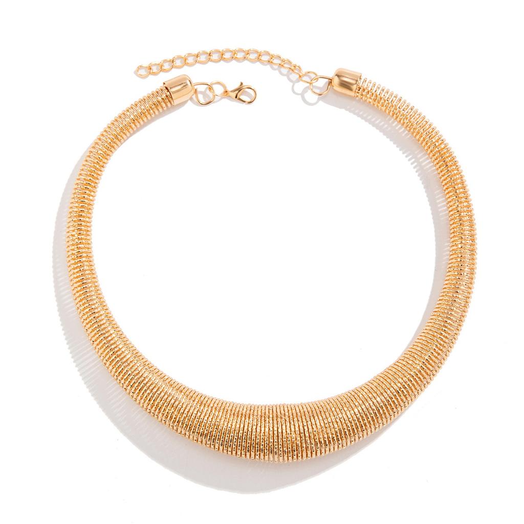 Women Snake Chain Necklace Geometric Jewelry Shiny Hook Eye Clasp Snake Chain Collar for Party