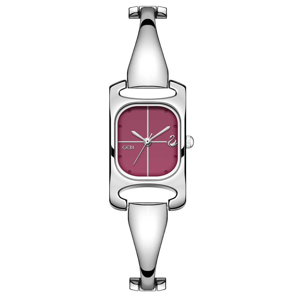 

Womens Square Quartz Watch With Bracelet Style Design For Casual Fashion RosePink