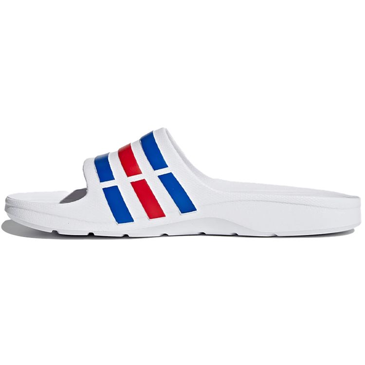 

Adidas Duramo Slides White Blue Red Мужские сандалии power-blue U43664