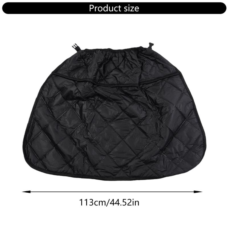 Heated Insulated Polyester Fabric Leg Cover for Motorcycle Waterproof Design Windproof Apron Commuters Gear Quick Install