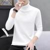 Men's Black High Neck Knit Sweater - Slim Fit Winter Outerwear