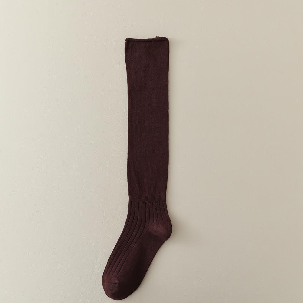 Breathable Pile Socks, Spring and Summer Thin Cotton Knee-length Socks, Mid-calf Socks, Long Women's Socks, Solid-colored High Socks, Women's Socks