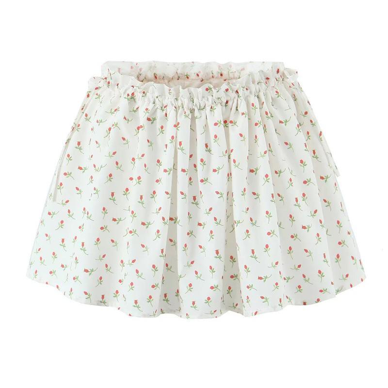 2026 European & American Sweet Floral Camisole and Low-Waist Skirt Set