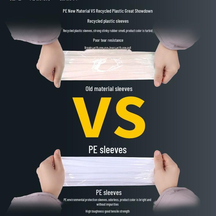 Waterproof Transparent Adult Oversleeves - Thick, Extended, Food-Grade Plastic