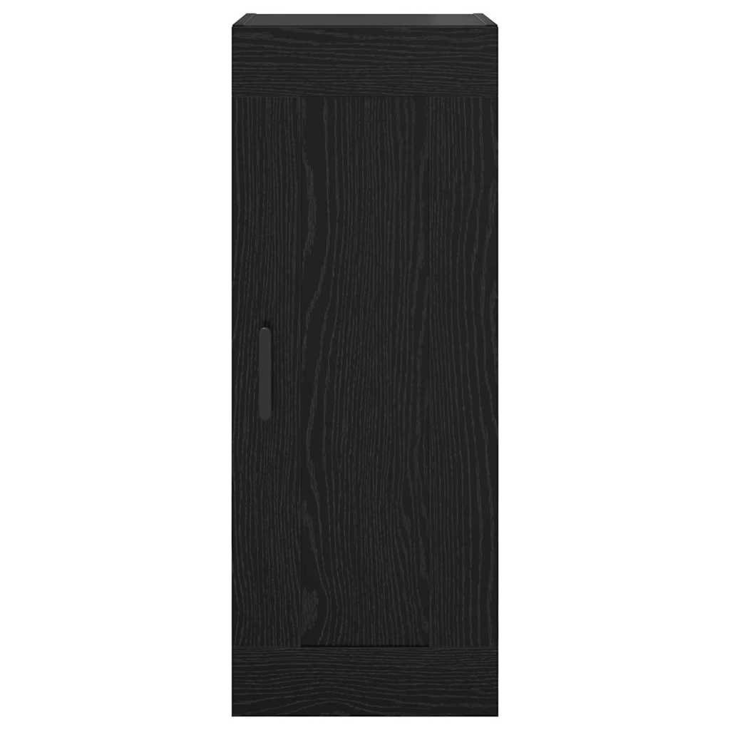 Wall Mounted Cabinet Black Oak Effect 34.5 x 34 x 90 cm
