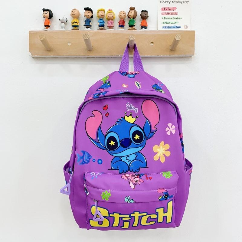 

Cute Lilo Angel Beach Frog Cartoon Printed Children Backpack For Daily фиолетовый