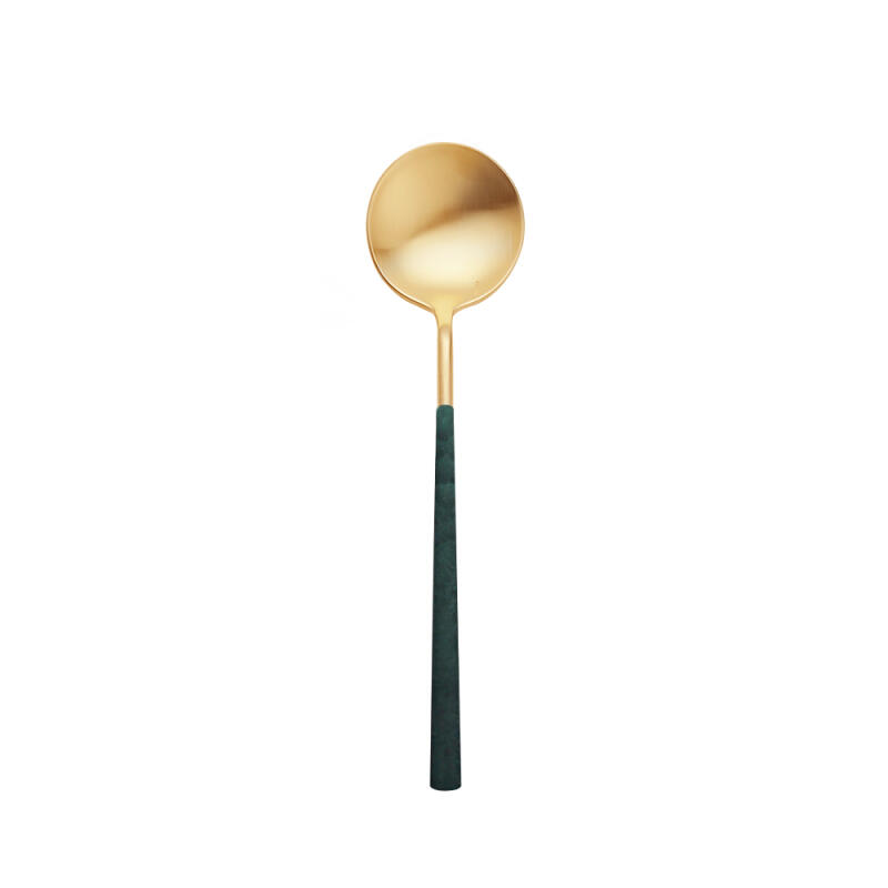 [belo inox] Emerald Gold Table Spoon Round